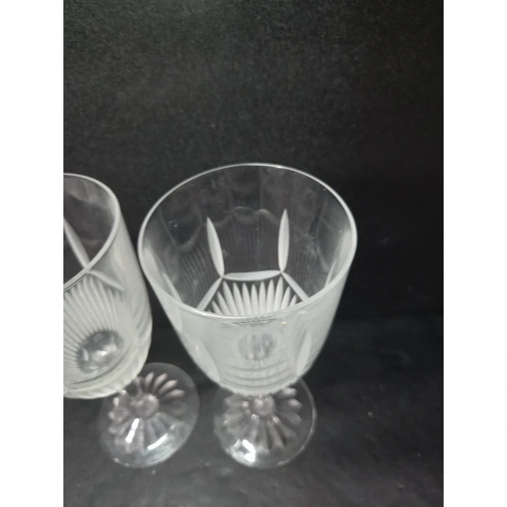 Cristal J.G. Durand Radiance Glasses, Set of 2, Frosted Iced‎ Beverage Glasses